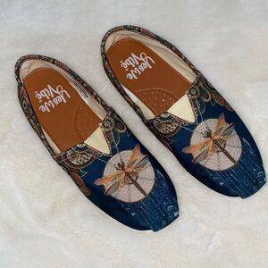 YES WE VIBE Mandala Dream Dragonfly Slip-on Flats